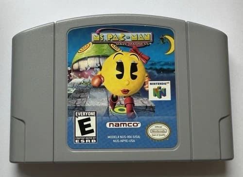 Ms. Pac-Man Maze Madness (Nintendo 64) Authentic Tested N64 Game Cartridge