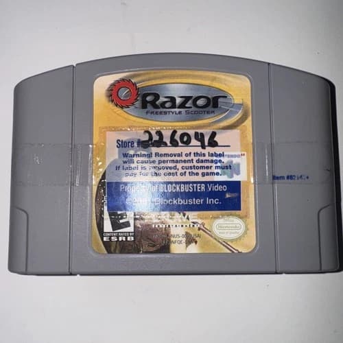 Razor Freestyle Scooter Blockbuster Nintendo 64 Authentic Tested Working