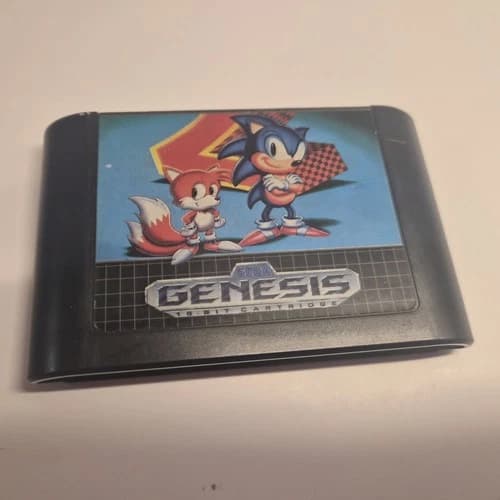 Sonic 2 and Sonic Spinball Sega Genesis Cartridges Only Tested Working