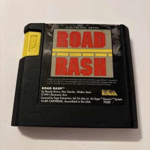 Road Rash SEGA Genesis, 16 Bit Cartridge, 1991 Electronic Arts