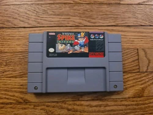 The Twisted Tales of Spike McFang Super Nintendo SNES Cartridge Tested
