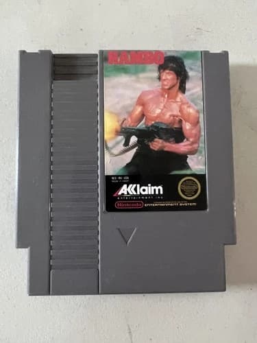 Rambo NES Nintendo Entertainment System Video Game Action Adventure 8-Bit
