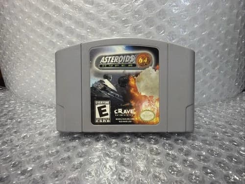 Asteroids Hyper 64 Nintendo 64 Cart Only *POOR LABEL!* Tested Working N64