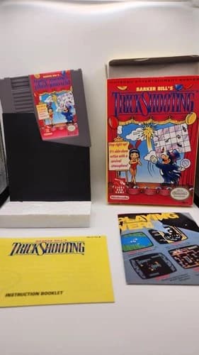 Barker Bill's Trick Shooting (Nintendo, 1990) Complete. Tested/working!! CIB