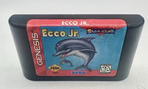 Ecco Jr. Sega Genesis 1995 Authentic Cartridge Only Tested