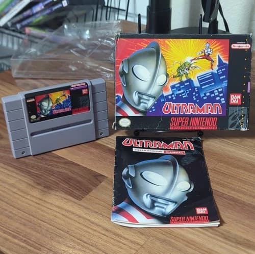 Bandai Ultraman (Super Nintendo SNES, 1991) Complete Box Manual NTSC-U/C