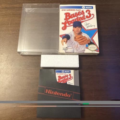 Ryne Sandberg Plays Bases Loaded 3 (Nintendo NES) Tested - Authentic