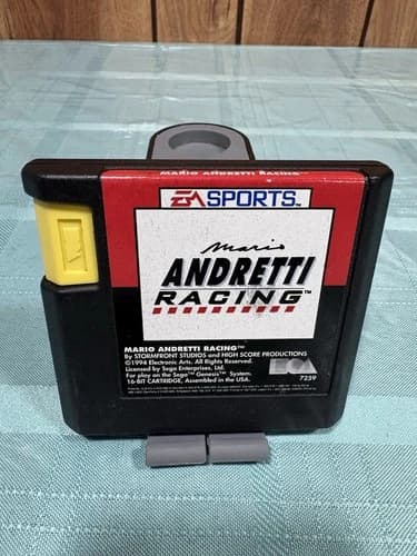 Mario Andretti Racing - Authentic Sega Genesis Game - Cartridge Only TESTED 🔥