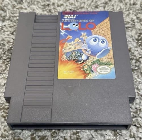 Adventures of Lolo (Nintendo, 1989) NES Cart Authentic Tested Cleaned