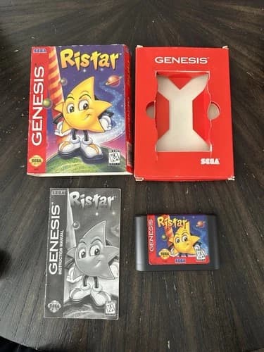 Sega Genesis Game Ristar CIB Complete In Box