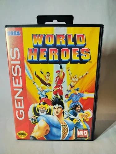 World Heroes (Sega Genesis, 1994) tested and working
