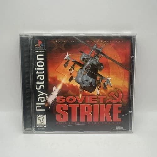 Soviet Strike Playstation 1 PS1 CIB Complete w/ Manual Black Label
