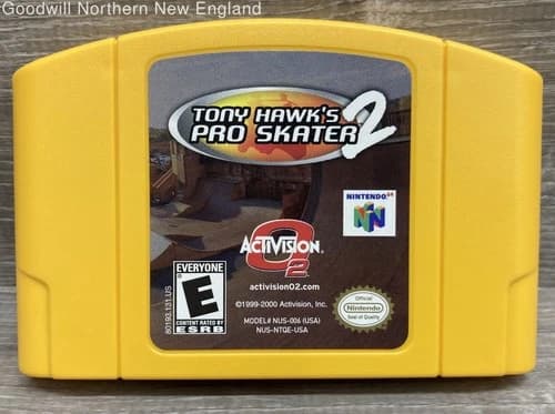 Tony Hawk's Pro Skater 2 N64 Video Game Authentic Cartridge Only Tested Works