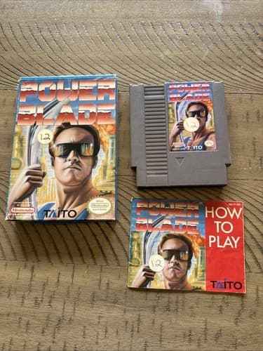 Power Blade (Nintendo NES, 1991) Complete CIB Game Box Manual Authentic. Tested