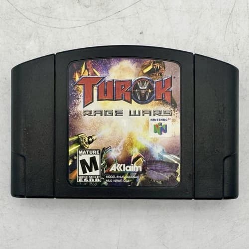 TUROK RAGE WARS - Nintendo 64 N64 Game Pak - Black - Cartridge Only