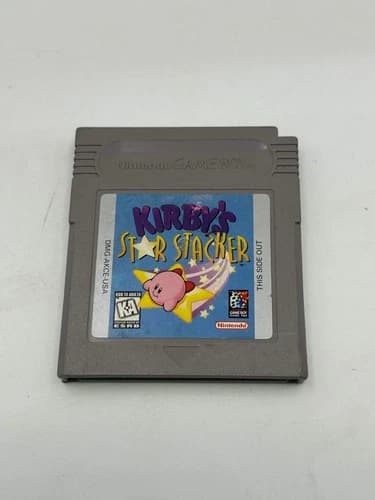 Game Boy Kirby's Star Stacker Cartridge Gray Tested Working - Used B