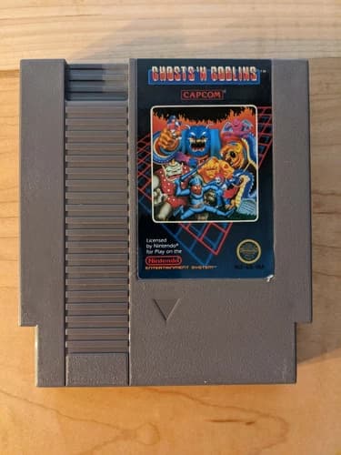 Ghosts 'N Goblins Nintendo Nes Cleaned & Tested Authentic