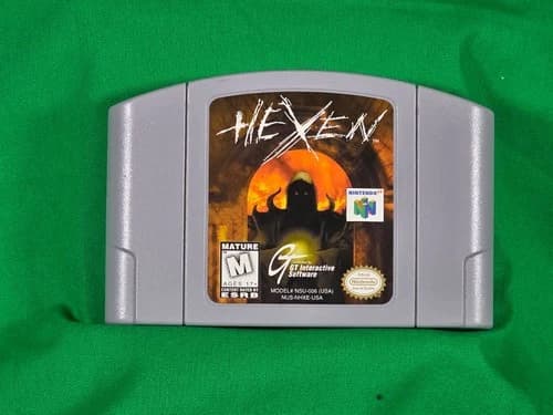 Hexen Nintendo 64 N64 Authentic Cartridge Tested Clean Label