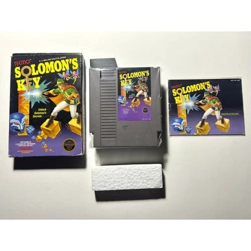 Solomon's Key (NES) Works Great Complete CIB🔥