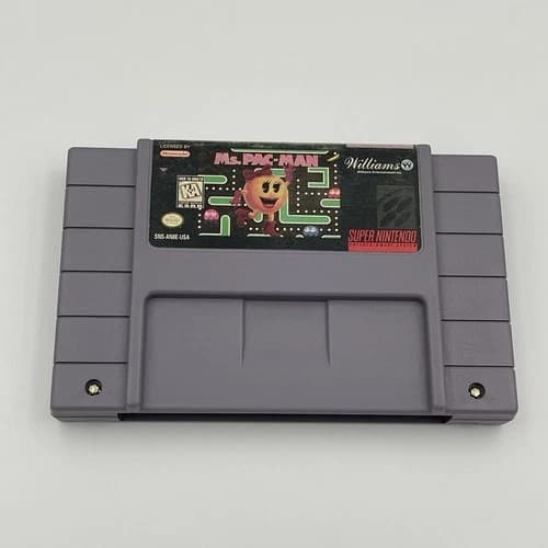 Ms. Pac-Man (Super Nintendo Entertainment System, 1996) SNES Cartridge - Tested