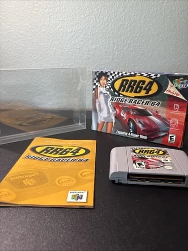 Ridge Racer 64 - RR N64 w/ Box Manual - Authentic Working Nintendo Box Protector