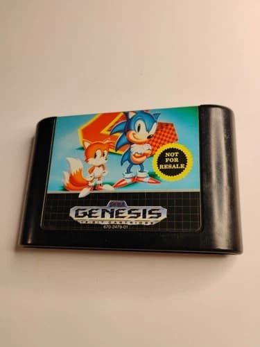 Sonic the Hedgehog 2 Not for Resale Sega Genesis, Cartridge Only Works.