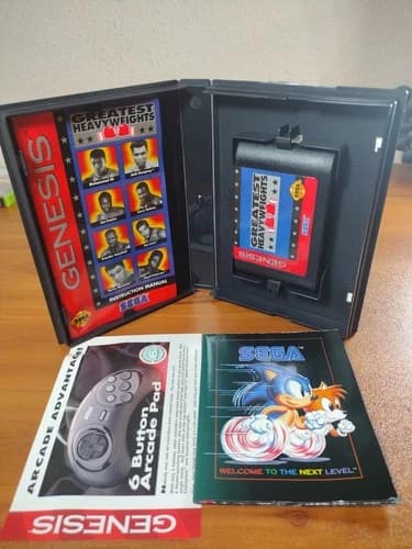 Greatest Heavyweights (Sega Genesis, 1993) Complete in Box CIB Boxing Fighting