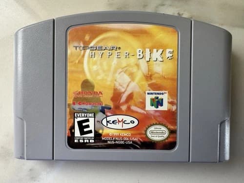 Top Gear Hyper-Bike For Nintendo 64 N64 Tested Authentic MINT Condition