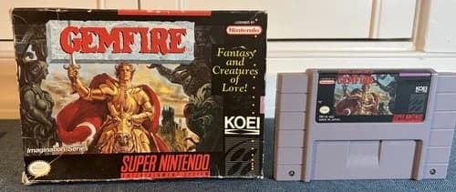 GEMFIRE (Super Nintendo SNES) CIB - Authentic Game, Box, and Manual~ KOEI