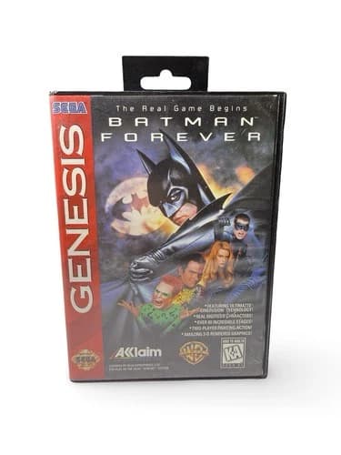 Batman Forever Sega Genesis CIB Cleaned and Tested Working