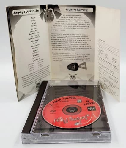 Jumping Flash (Sony PlayStation 1, 1995) LONG BOX CIB CIC PS1 Tested