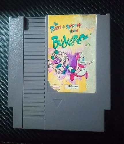 Ren & Stimpy Show: Buckaroo Authentic NES Video Game 1993 (Cartridge Only).