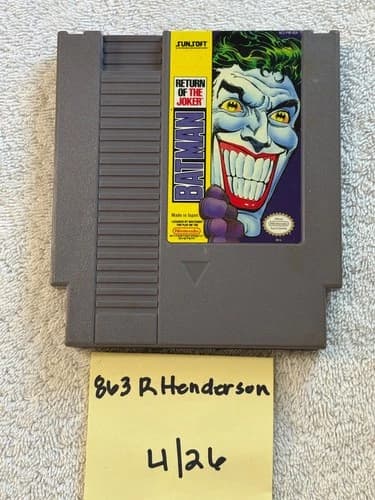 Batman: Return of the Joker Sunsoft Original Nintendo NES Video Game Cartridge