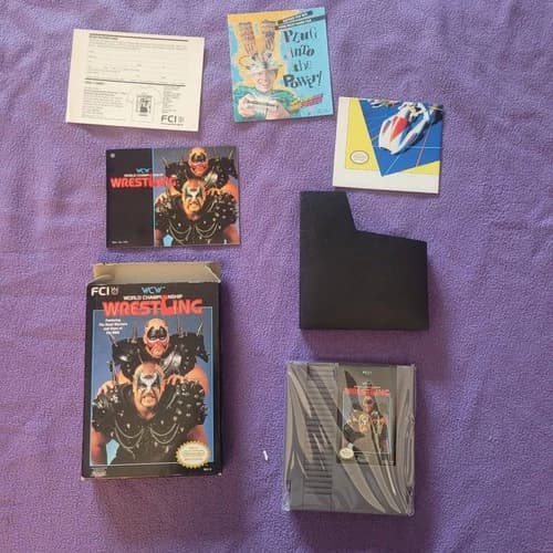 WCW World Championship Wrestling NES CIB Complete in box