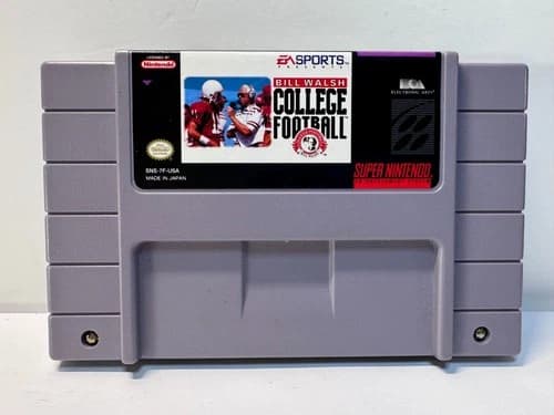 Bill Walsh College Football (Super Nintendo SNES, 1994) Authentic. Working.