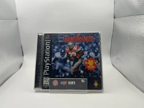 NCAA Gamebreaker PS1 PlayStation Football Game Ohio State Eddie George Tested
