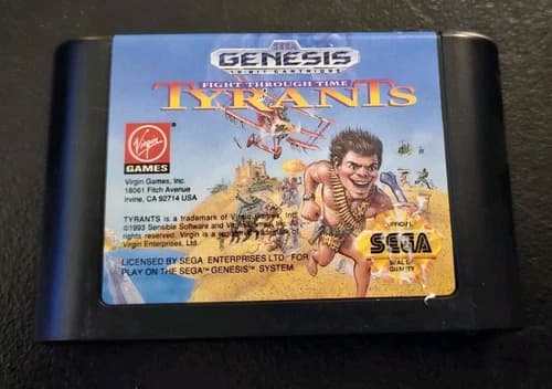 Tyrants Fight Through Time Sega Genesis Game Only Tested Authentic