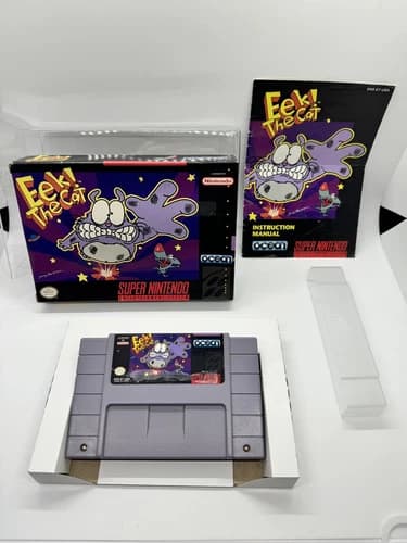 Eek the Cat SNES Super Nintendo COMPLETE CIB Rare!!!