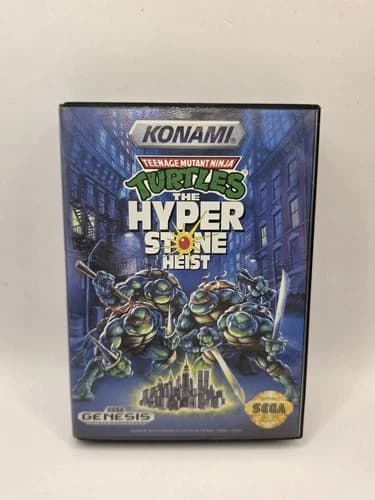 Teenage Mutant Ninja Turtles Hyperstone Heist Sega Genesis CIB Tested