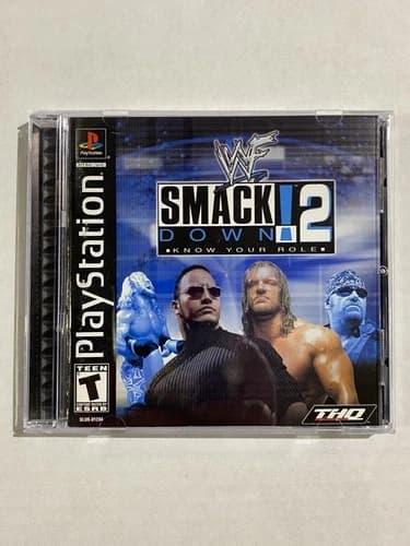WWF SmackDown 2 Know Your Role PS1 PlayStation 1 Complete CIB Tested Free Ship