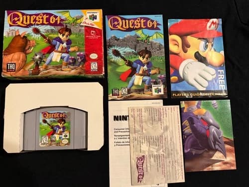 Quest 64 (Nintendo 64, 1998) Box Manual Complete CIB N64