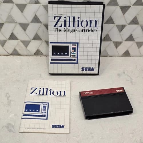 Zillion (Sega Master System SMS 1987) CIB Complete Case Cartridge Manual Tested