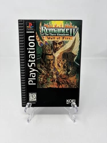 Romance of the Three Kingdoms IV: Wall of Fire PlayStation PS1 Long Box Complete