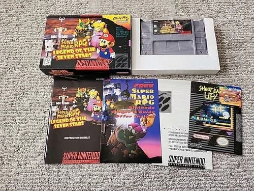 Super Mario RPG Legend of the Seven Stars Super Nintendo SNES 100% CIB BEAUTIFUL