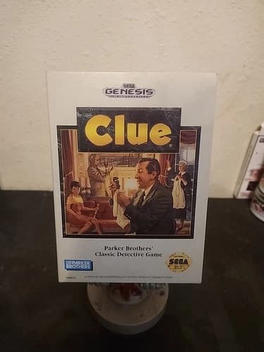 Sega Genesis "Clue (Parker Brothers)" 16-Bit Cartridge Game CIB Complete In Box