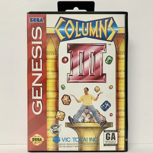 Columns III: Revenge of Columns (Sega Genesis, 1994) Complete CIB W Manual TESTE