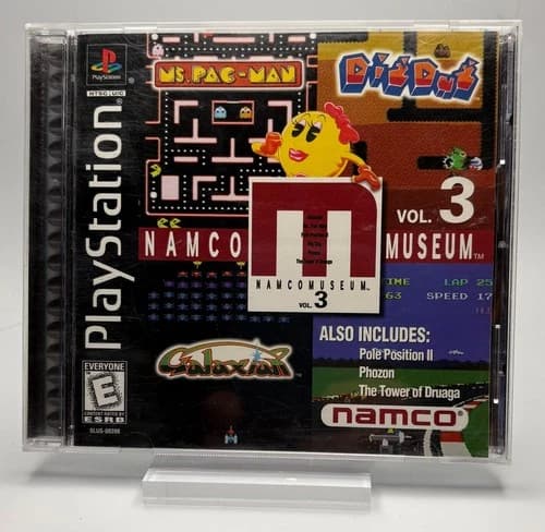 SONY PS1 NAMCO MUSEUM VOL. 1 VIDEO GAME PLAYSTATION TESTED Free Shipping!