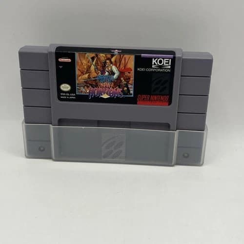 Super Nintendo Uncharted Waters New Horizons 1994 SNES Tested GAMEPLAY PICS