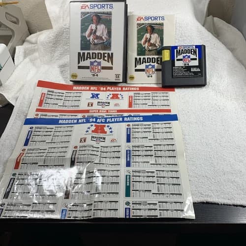 Sega Genesis Game Madden NFL 94 CIB Inserts Complete In Box TESTED More In Store