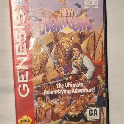KOEI Uncharted Waters: New Horizons Sega Genesis Role Playing 1994 One Player